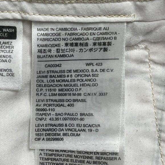 Levi's 569 Plaid Cargo Shorts Men's‎ 31 Half Pants Preppy Window Pane - Picture 4 of 10